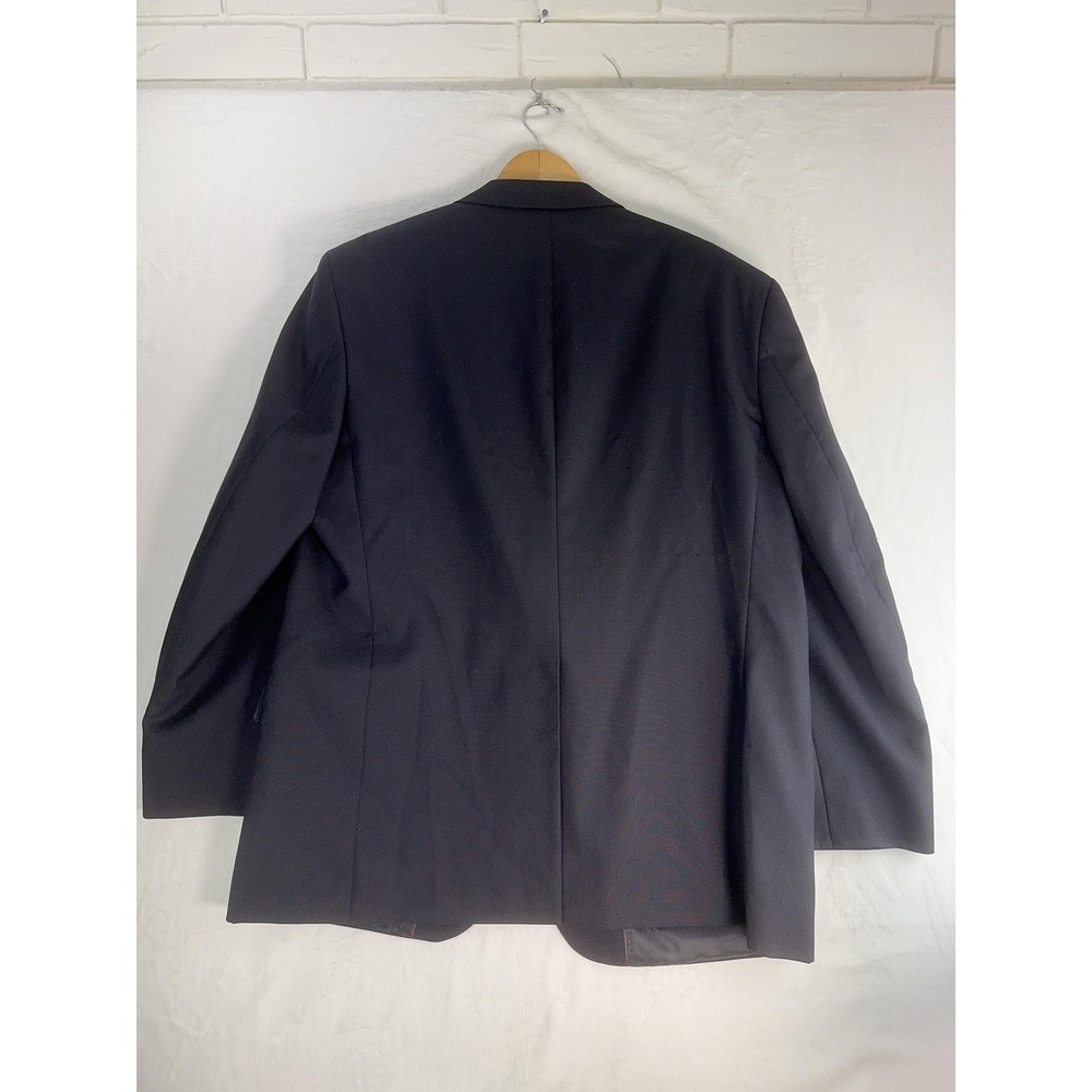 Saddlebred Blazer Mens 46 Regular Navy Performance Two Button Suit Jacket - Picture 10 of 16